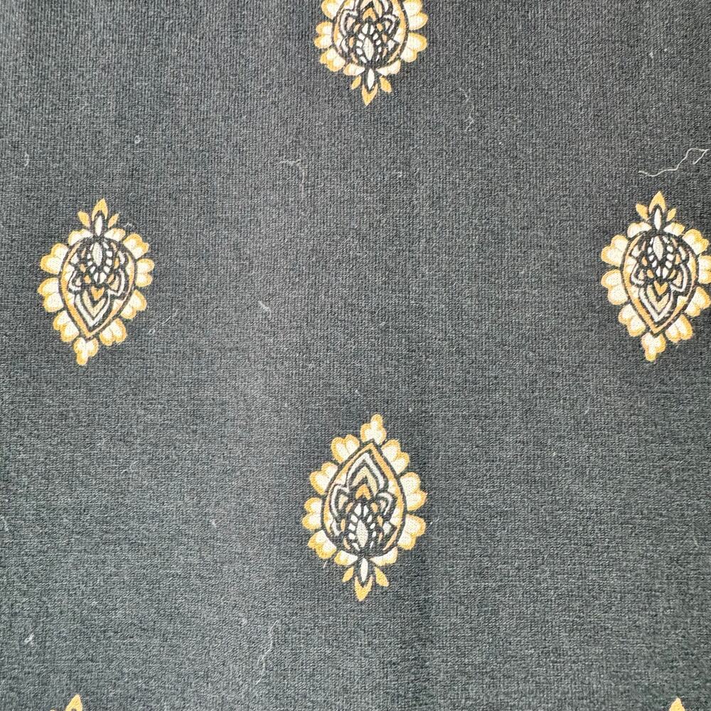 J.Jill Dress MED Black Maxi Swing Medallion Print stretch Cottagecore  Dress - Picture 4 of 11
